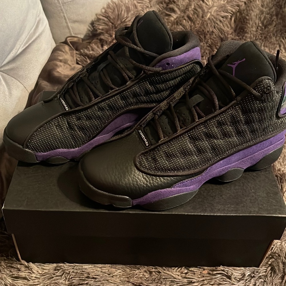 Retro Jordan 13s Purple and Black